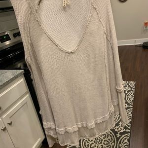 Free People White-Beige Tunic/Sweater